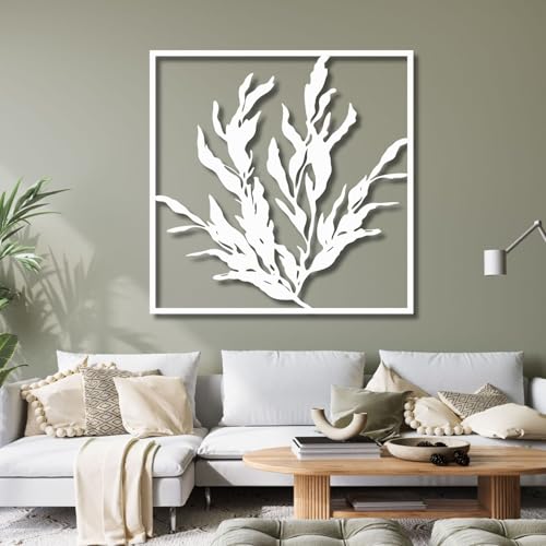 Botanical Metal Wall Art - Botanical Metal Wall Art, Rustic Metal Wall Art, Minimalist Wall Decor, Floral Wall Decor,…