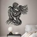 Metal Tree Wall Art - Hanwares Metal Tree Wall Art, Couple Tree Metal Wall Decor, Abstract Tree Couple Line Art Wall…