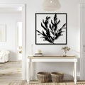 Botanical Metal Wall Art - Botanical Metal Wall Art, Rustic Metal Wall Art, Minimalist Wall Decor, Floral Wall Decor,…
