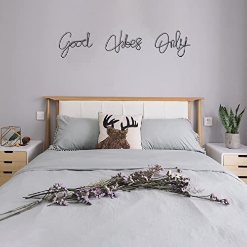 Good Vibes Only Wall Decor Signs Metal Letters Wall Decor Inspirational Wall Decals for Room Office Home Wall, 9x6 Inches