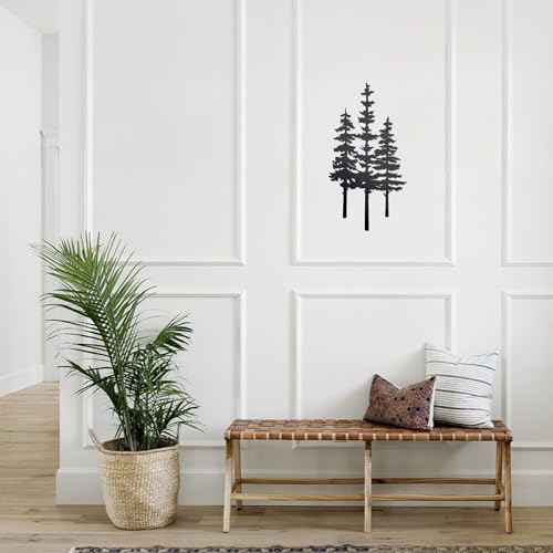 Metal Tree Wall Art - Hanwares Metal Tree Wall Decor, Cabin Decor, Tree Decor, Rustic Wall Decor for Home Office…