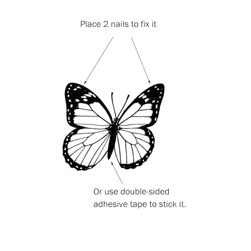 Hanwares Black Metal Butterfly Wall Decor, 3-Piece Iron Butterfly Wall Art for Home Decor, Minimalist Elegant Wall Hangings for Living Room, Bedroom, Bathroom, Garden, Outdoor & Indoor Use