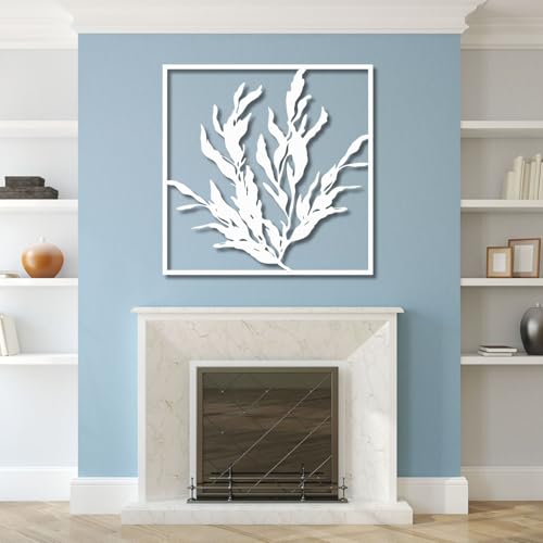 Botanical Metal Wall Art - Botanical Metal Wall Art, Rustic Metal Wall Art, Minimalist Wall Decor, Floral Wall Decor,…