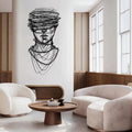 Abstract Face Metal Wall Art - Hanwares Abstract Face Metal Wall Art, Metal Abstract Line Wall Decor, Minimalist Line…