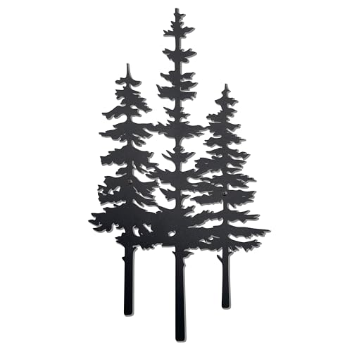 Metal Tree Wall Art - Hanwares Metal Tree Wall Decor, Cabin Decor, Tree Decor, Rustic Wall Decor for Home Office…