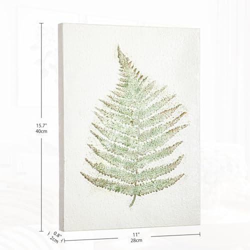Botanical Metal Wall Art - Hanwares Metal Fern Wall Art Set of 3: Modern Botanical Nature Painting for Living Room,…