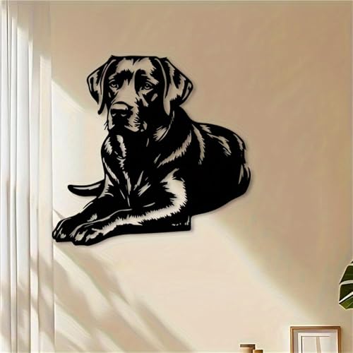 Dog Metal Wall Art - Loyal Dog Metal Wall Art - Iron Pet-Themed Sculpture, for Living Room, Bedroom & Dog-Friendly…