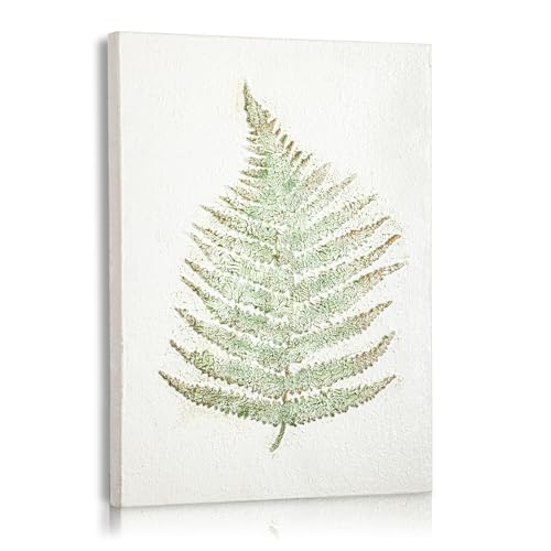 Botanical Metal Wall Art - Hanwares Metal Fern Wall Art Set of 3: Modern Botanical Nature Painting for Living Room,…