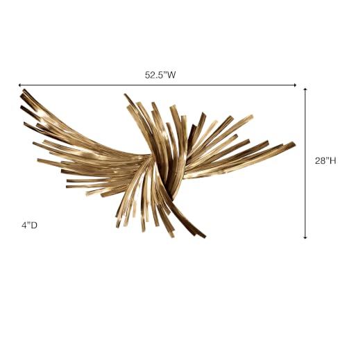 Gold Metal Wall Art - Hanwares Hanwares Infinity Gold Metal Wall Sculpture | Handcrafted Abstract Steel…