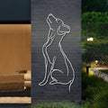 Dog Metal Wall Art - Hanwares Metal Dog Wall Decoration, Dog Art Wall Decor, Metal Animal Wall Art for Living Room,…