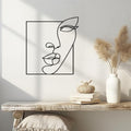 Abstract Face Metal Wall Art - Hanwares Abstract Face Decor Metal Wall Art - Easy to Install Hanging Outline Face Art,…
