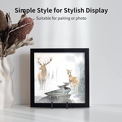3 Pack 6 Inch Plate Stands for Display, Plate Holder Display Stand, Picture Frame Stand Black Metal Frame Holder Stands for Book,Small Easel,Decorative Plate,Photo and Platter,Tabletop Art