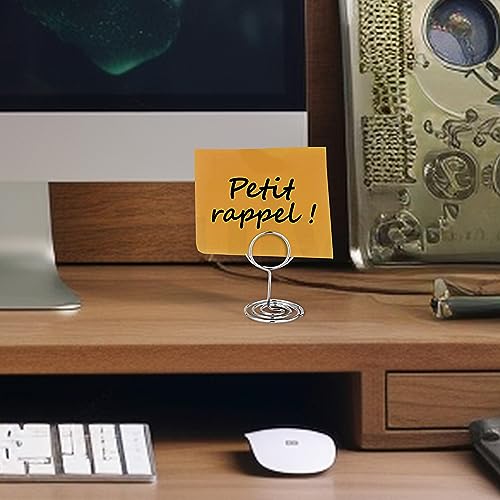 30PCS Table Number Holders Place Card Holder - Photo Holders for Tables, Cards Stand Name Menu Clips, Table Sign Holders for Wedding Anniversary Birthday Party, Silver