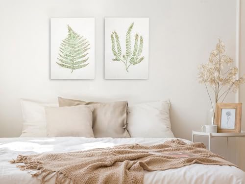 Botanical Metal Wall Art - Hanwares Metal Fern Wall Art Set of 3: Modern Botanical Nature Painting for Living Room,…