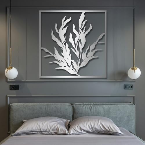 Botanical Metal Wall Art - Botanical Metal Wall Art, Rustic Metal Wall Art, Minimalist Wall Decor, Floral Wall Decor,…