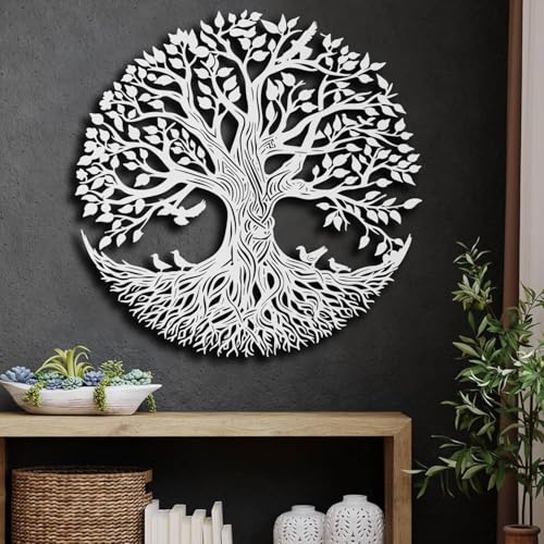 Metal Tree Wall Art - Hanwares Tree of Life Metal Wall Art, Metal Tree of Life Wall Decor, Family Tree Wall Art for…