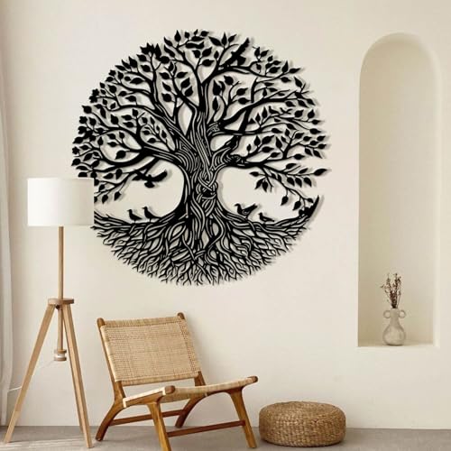 Metal Tree Wall Art - Hanwares Tree of Life Metal Wall Art, Metal Tree of Life Wall Decor, Family Tree Wall Art for…
