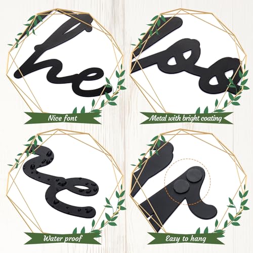 Hanwares See The Good Metal Wall Art - Large Living Room Wall Decor - Black Modern Signs