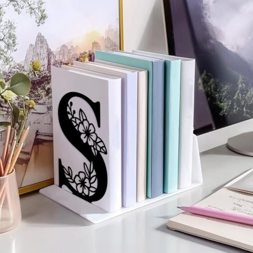 Modern Metal Bookends - Metal Bookends for Shelves, Modern Decorative Heavy Duty Study Book Ends Stoppers for Office,…