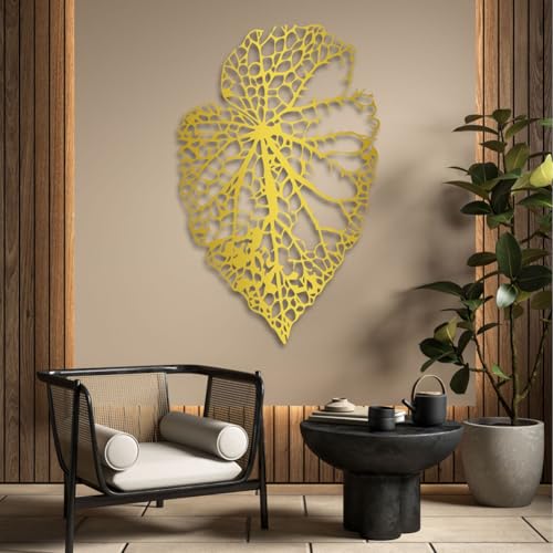 Botanical Metal Wall Art - Hanwares Metal Leaf Wall Decor, Botanical Metal Wall Art, Leaf Wall Art, Nature Plant Wall…