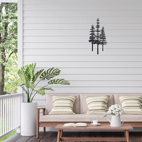 Metal Tree Wall Art - Hanwares Metal Tree Wall Decor, Cabin Decor, Tree Decor, Rustic Wall Decor for Home Office…