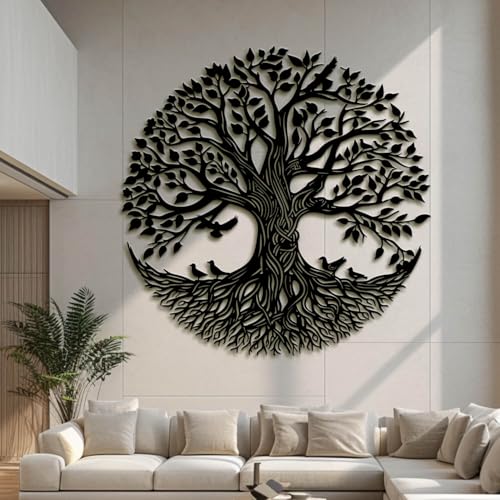 Metal Tree Wall Art - Hanwares Tree of Life Metal Wall Art, Metal Tree of Life Wall Decor, Family Tree Wall Art for…