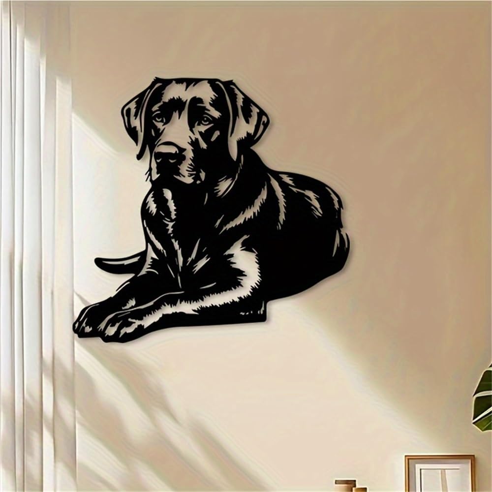 Dog Metal Wall Art - Loyal Dog Metal Wall Art - Iron Pet-Themed Sculpture, for Living Room, Bedroom & Dog-Friendly…
