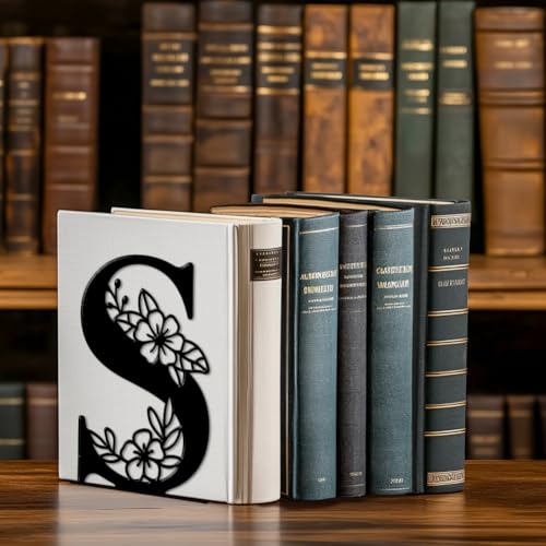 Modern Metal Bookends - Metal Bookends for Shelves, Modern Decorative Heavy Duty Study Book Ends Stoppers for Office,…