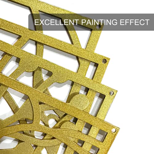 4 Pack Gold Wall Art Decor, Minimalist Single Line Real Metal Wall Art, Woman's Body Shape Abstract Wall Art (Gold Classic Style, 17 x 11.8'')