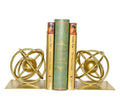 Modern Metal Bookends - Book Ends Decorative, Modern Metal Unique Gold Bookends for Shelves, Round Design Bookend Book…