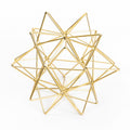 Metal Geometric Table Top Decor, 3D Metal Geometric Sculpture, Gold Abstract Sculpture for Home Decor, Table Art Decorations for Home, Living Room, Office, Bedroom