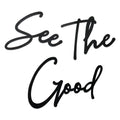 Hanwares See The Good Metal Wall Art - Large Living Room Wall Decor - Black Modern Signs