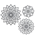 Hanwares 3 Pieces Metal Flowers Wall Decoration,Flower Art Wall Decor Farmhouse Wall Decor (Black style2)