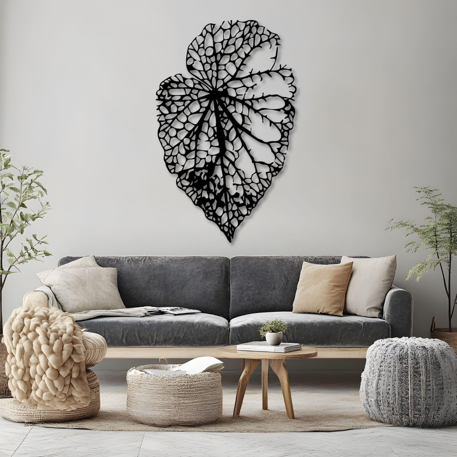 Botanical Metal Wall Art - Hanwares Metal Leaf Wall Decor, Botanical Metal Wall Art, Leaf Wall Art, Nature Plant Wall…