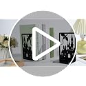 Modern Metal Bookends - Metal Bookends for Shelves, Modern Decorative Heavy Duty Study Book Ends Stoppers for Office,…